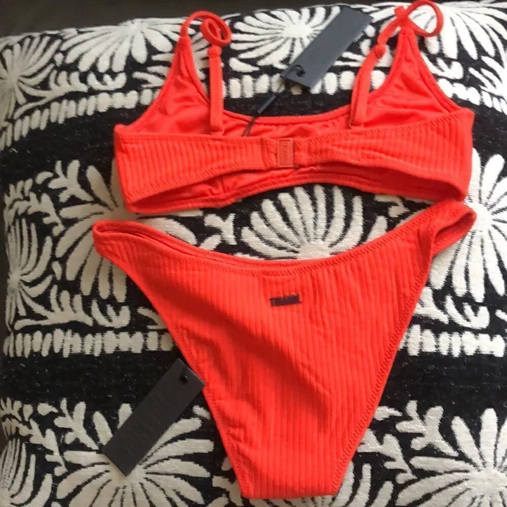 triangl swimwear Red Scoop Bikini Set